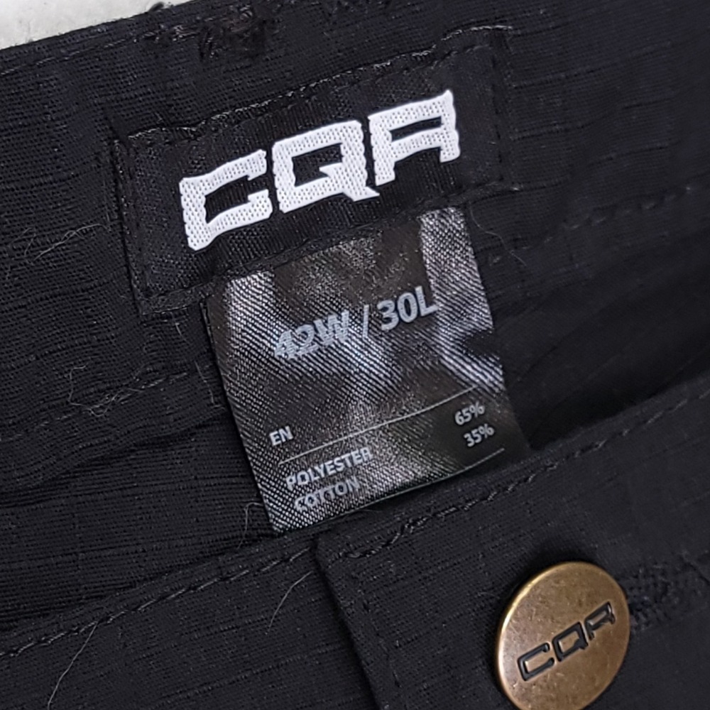 CQR Men's Tactical Series Raider Series Pants Duratex Ripstop Fabric 42x30 Black - Picture 3 of 5